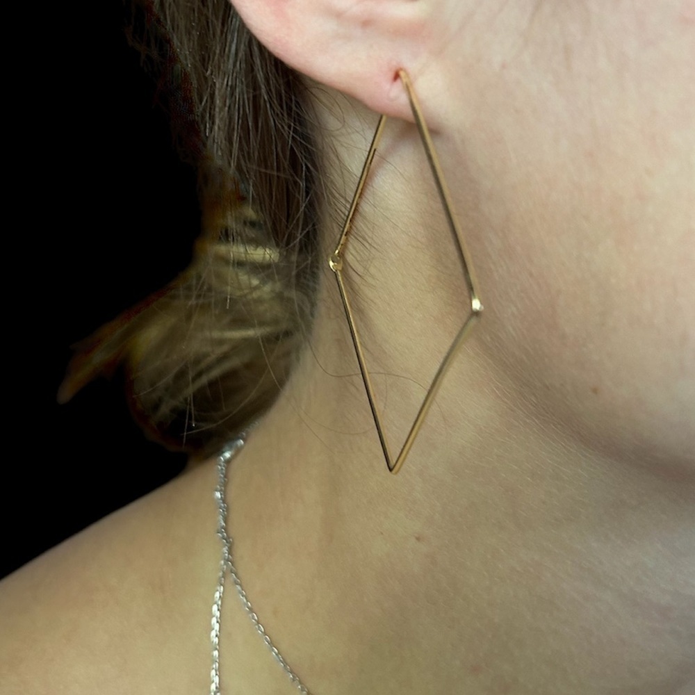 Square earrings - Picture 3 of 4
